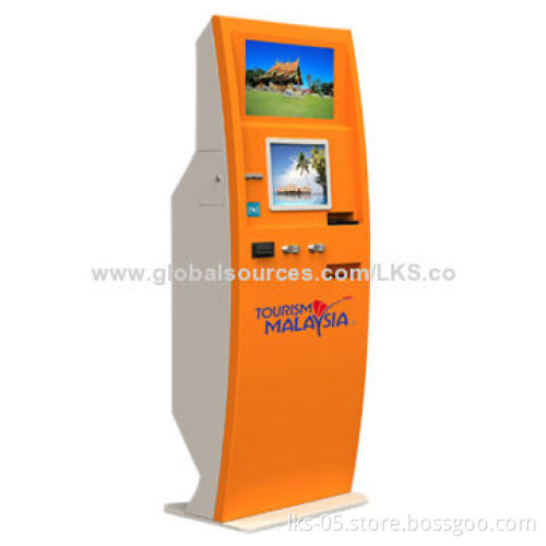 Hotel Check-in Kiosk with Card Dispensing and Membership Card Reader for Tourist